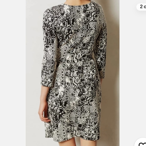 Anthropologie HD in Paris Vintage Faux Wrap Sweater dress size Large - Picture 3 of 7